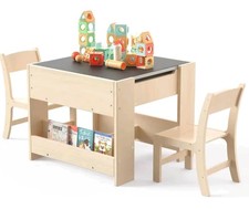 4-in-1 Kids Desk + 2 Chairs