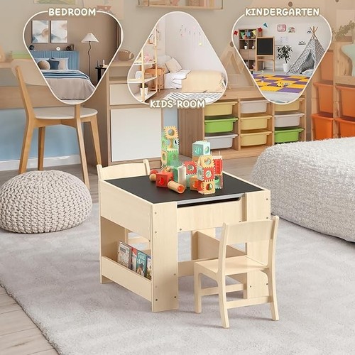 Kids desk with 2 chairs - kids,